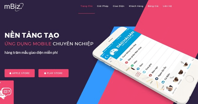 nền tảng tạo app bán hàng Mbizvietnam