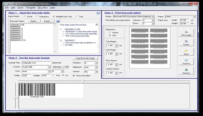 Phần mềm in mã vạch - Barcode Generator & Overprinter
