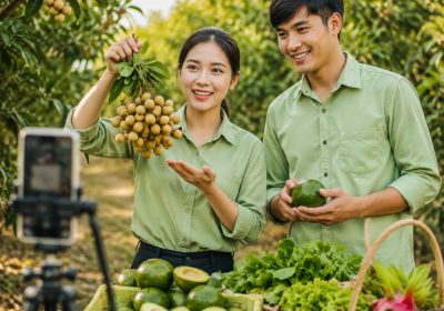 Livestream Bán Nông Sản Chuyên Nghiệp Với Áo Đồng Phục